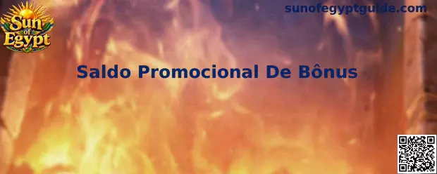 Saldo Promocional De Bônus Sun of Egypt